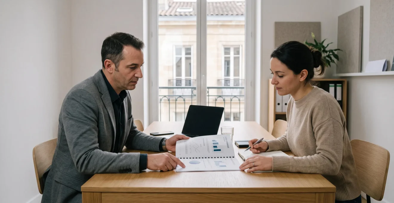 Réunion de travail en face à face dans un espace professionnel bordelais